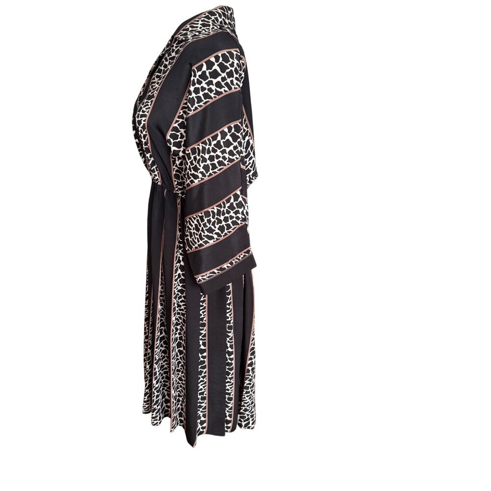 Top Act Giraffe Print Button-Down Midi Dress Size 12P - Picture 5 of 7